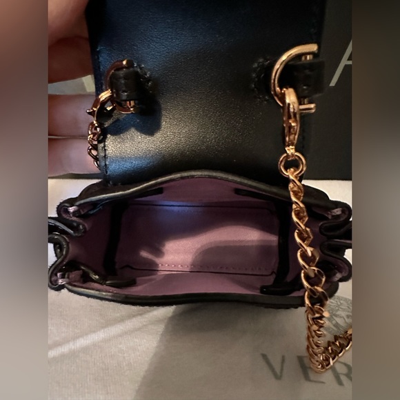 Versace Suede crystal embellished mini bag NEW ( AUTHENTIC) - Picture 4 of 16